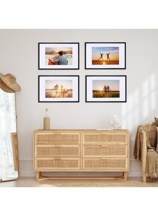 Bukela 4PCS Picture Frame Set, for Wall or Tabletop with Gasket Display Wall Photo Frame, Desktop Photo Frame - Image 2